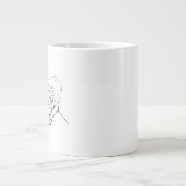 Söt tysk schäferpersonlig kaffe jumbo mugg (Framsidan)