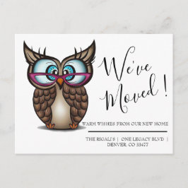 Söt uggla flytta-vykort vykort
