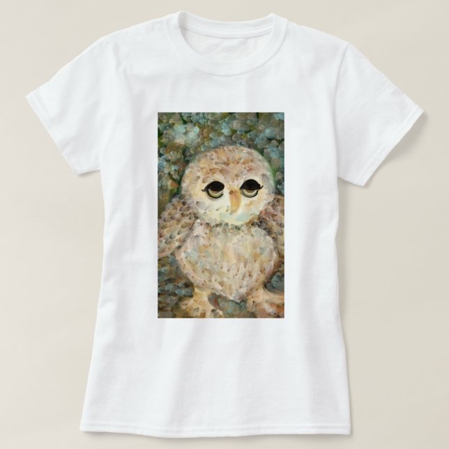 "Söt uggla för Impressionist ", Tee (Design framsida)
