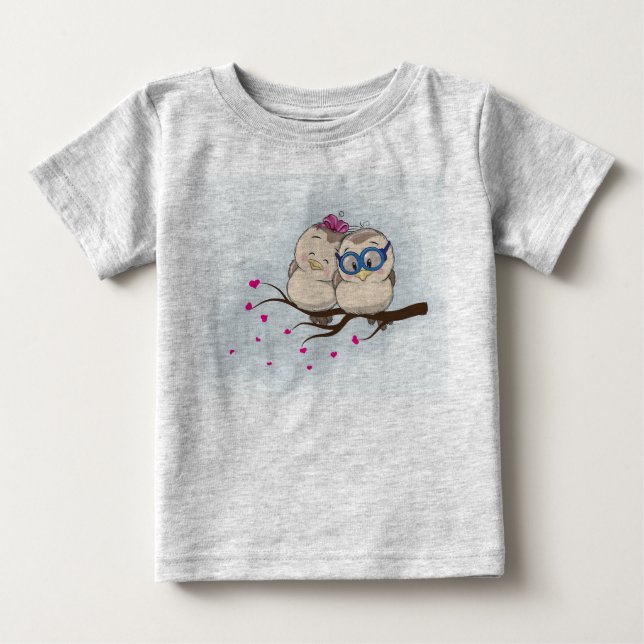 Söt uggla för pojke flicka present t shirt (Framsida)