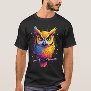 Söt uggla konst Uggla Nattaktivt Fågelälskare T Shirt