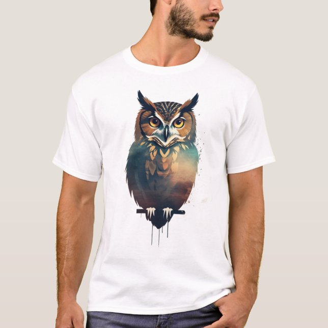 söt uggla t shirt (Framsida)