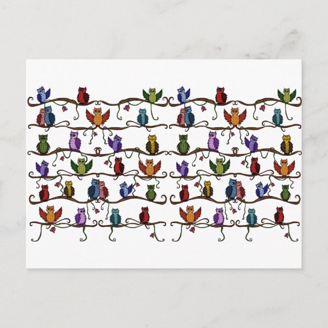 Söt uggla vykort (Framsida)