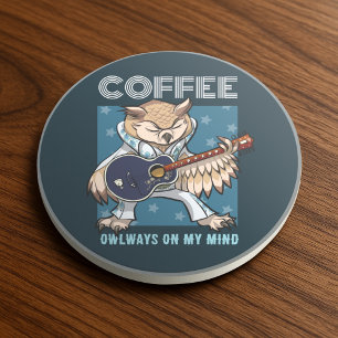 Söt Uggle Kaffe Ugglan Alltid I Mina Tankar Gitarr Underlägg