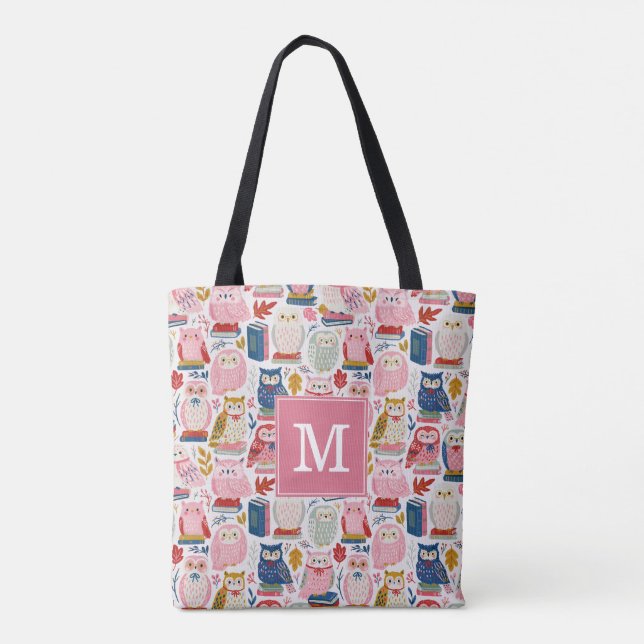 Söt Uggle Totebag Tygkasse (Baksida)