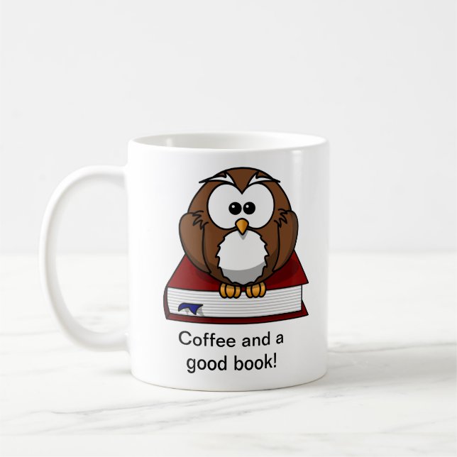 Söt uggleboksmugg kaffemugg (Vänster)