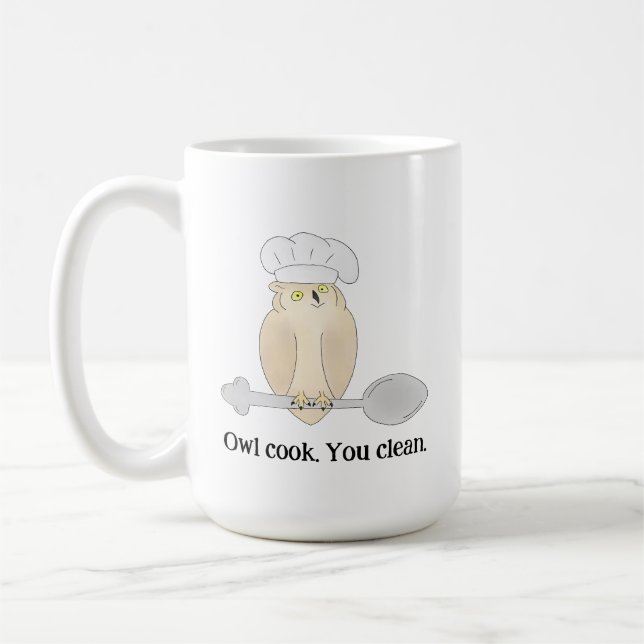 Söt Ugglekock Kaffemugg (Vänster)