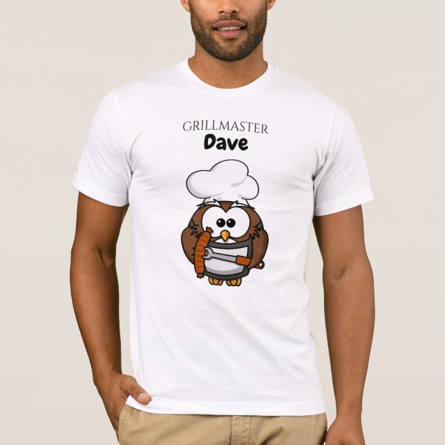 Söt Ugglestekmästare Personlig Herr T-Shirt (Framsida)