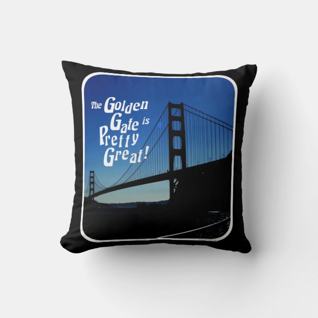 Söt Underbar Golden Grind Bridge Kudde (Framsida)