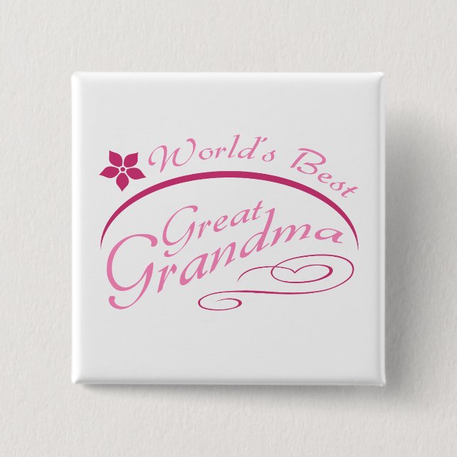 Söt Underbar Grandma Gift (rosa) Knapp (Framsida)