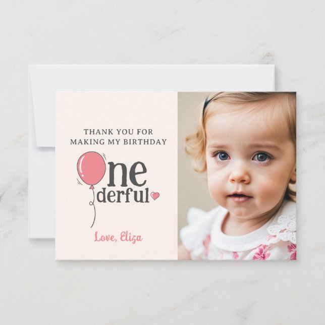 Söt Underbar Tacksamhetskort med Foto Tack Kort (Framsida)