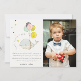 Söt Undervattensballong Val Foto Barnkalas Tack Kort