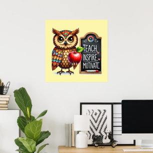 Söt Undervisa Kärlek Inspirera ordkonst Lärare Poster
