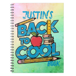 Söt unge tillbaka till skolan anteckningsbok