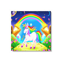 Söt Unicorn Canvas Art