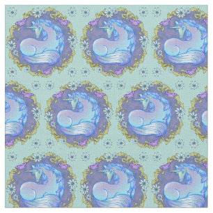 Söt Unicorn Fabric Tyg