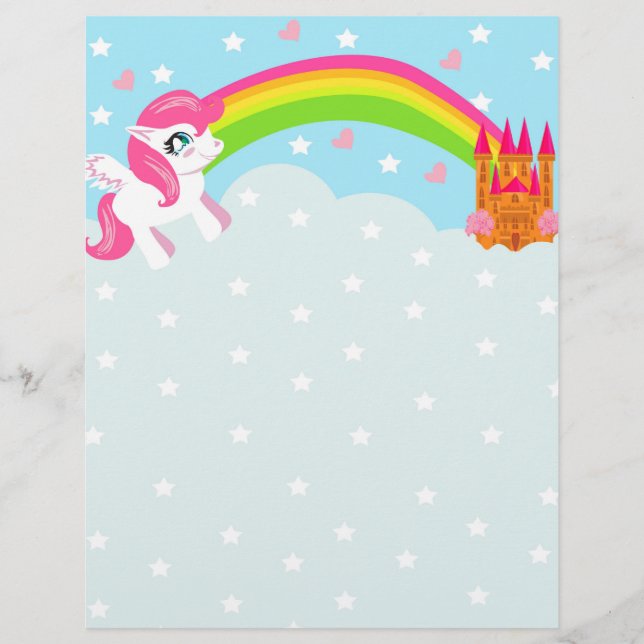 Söt unicorn Flyer (Framsidan)