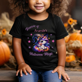 Söt Unicorn Girls Halloween-eget namn T Shirt