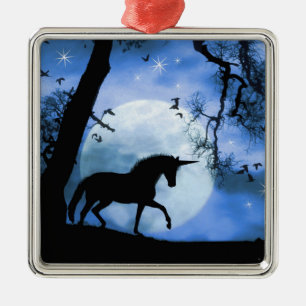 Söt Unicorn-julprydnad Julgransprydnad Metall