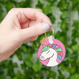 Söt Unicorn Keychain Nyckelring