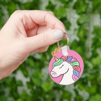 Söt Unicorn Keychain Nyckelring