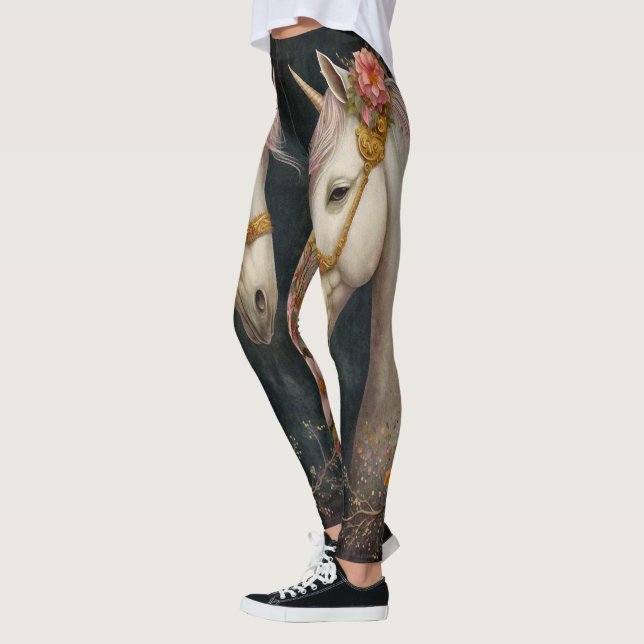 Söt Unicorn Leggings - Söt (Vänster)