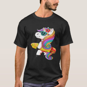 Söt Unicorn med ytskiva med Cute Swi T Shirt