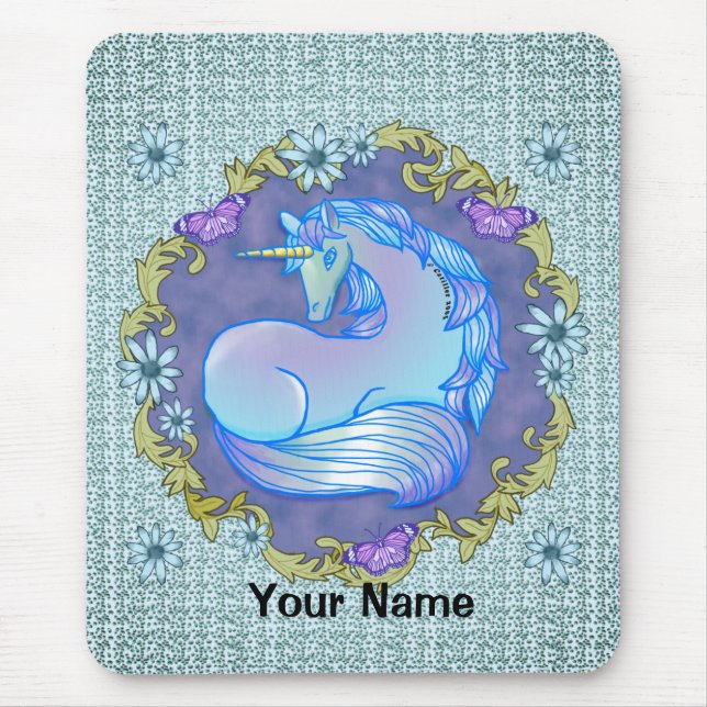 Söt Unicorn Mousepad Musmatta (Framsidan)
