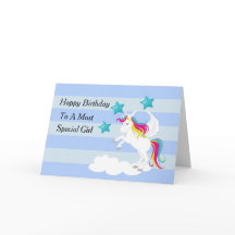 Söt Unicorn och Blue Stars