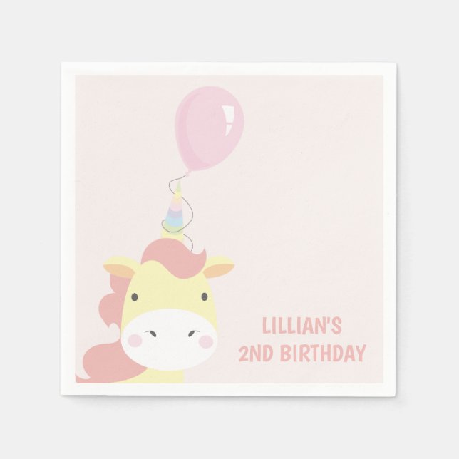 Söt Unicorn Pappersservett (Framsidan)