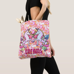 Söt Unicorn Rainbow Dream Pastel Pegasus Tygkasse