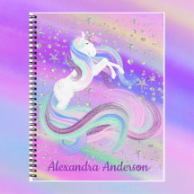 Söt Unicorn Silver Stars School