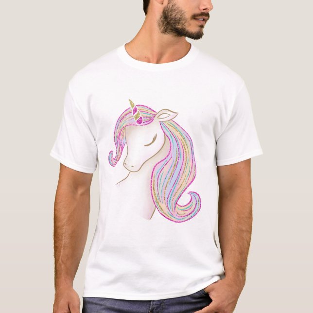 Söt Unicorn T Shirt (Framsida)