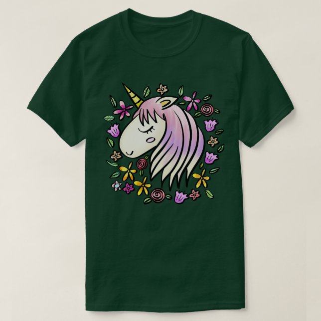 söt unicorn t shirt (Design framsida)
