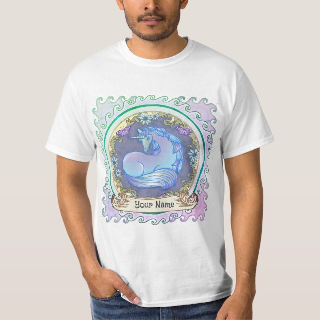 Söt Unicorn T Shirt (Framsida)