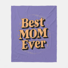 Söt Unik typografi, bästa Mamma någonsin tidigare Fleecefilt