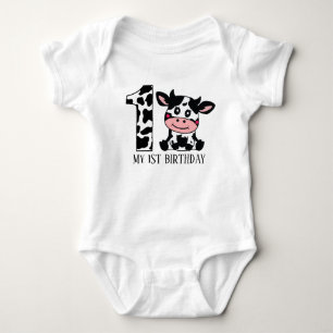 söt unisex-ko första födelsedagen t shirt