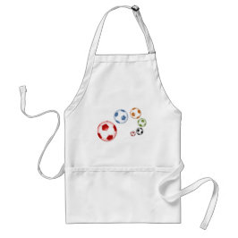 Söt uppsättning fotbollar förkläde