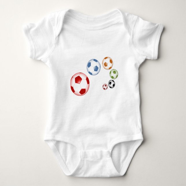 Söt uppsättning fotbollar t-shirt (Framsida)