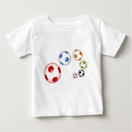 Söt uppsättning fotbollar t-shirt
