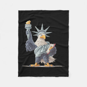 Söt USA Statue Costume for Patriotic Clothes Lo Fleecefilt