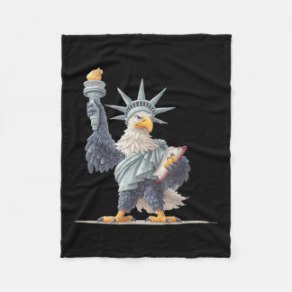 Söt USA Statue Costume for Patriotic Clothes Lo Fleecefilt