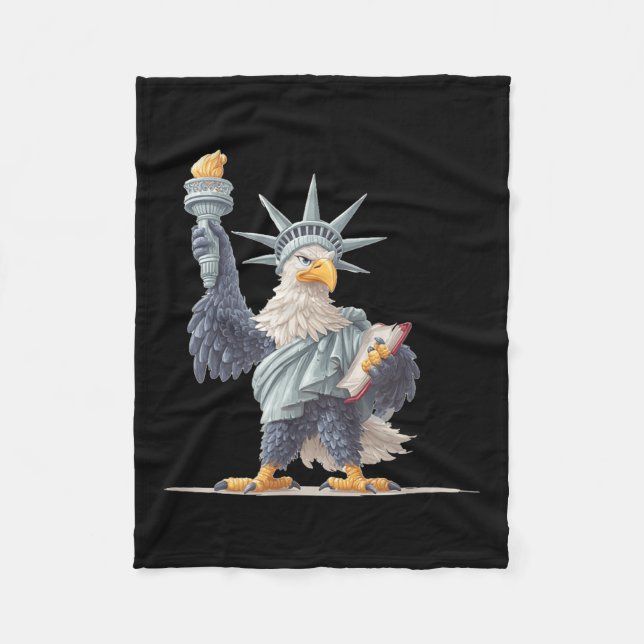 Söt USA Statue Costume for Patriotic Clothes Lo Fleecefilt (Framsidan)