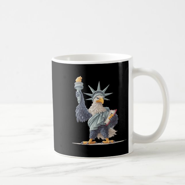 Söt USA Statue Costume for Patriotic Clothes Lo Kaffemugg (Höger)