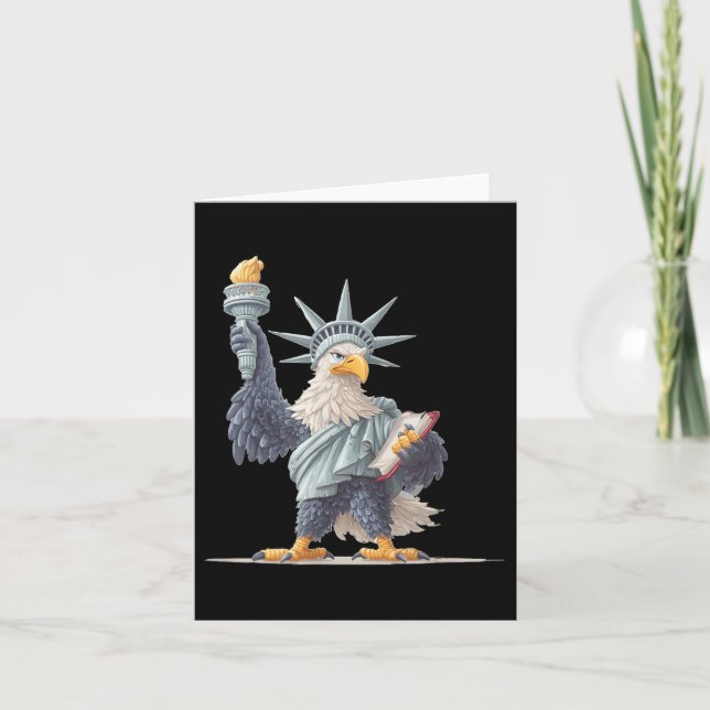 Söt USA Statue Costume for Patriotic Clothes Lo Kort (Framsida)