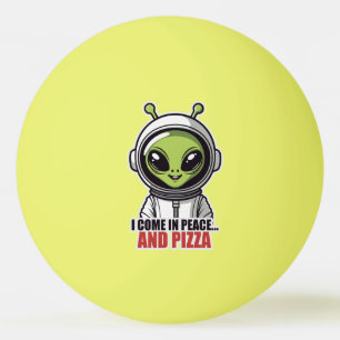 Söt utomjording astronaut "Jag kommer i fred och p Pingisboll