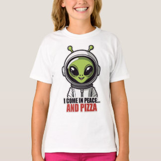 Söt utomjording astronaut "Jag kommer i fred och p T Shirt