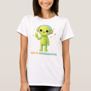 Söt utomjording Bevara intergalaktiskt fredstecken T Shirt