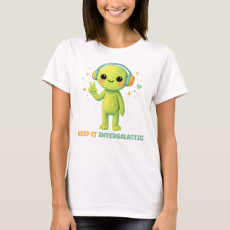 Söt utomjording Bevara intergalaktiskt fredstecken T Shirt