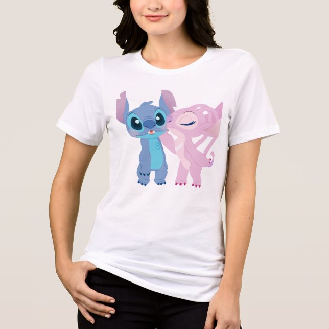 Söt utomjordisk paret digital illustration t shirt (Framsida)